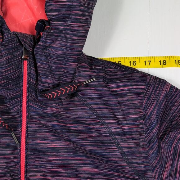 Roxy DryFlight 10K Snow Jacket Women M Blue Pink Hooded Waterproof Ski Snowboard - Picture 10 of 16